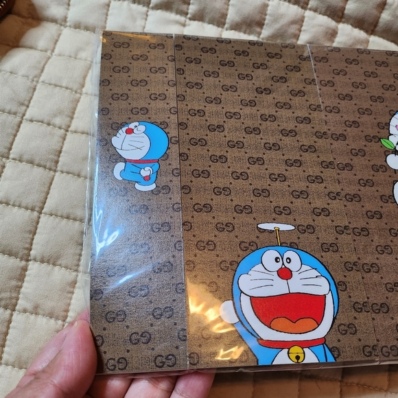 Doraemon x GUCCI memo pad special letter paper 3-piece set/Ziplock/mini envelope - Picture 4 of 14
